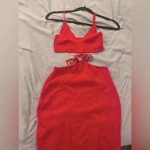 White Fox, Red Dress medium